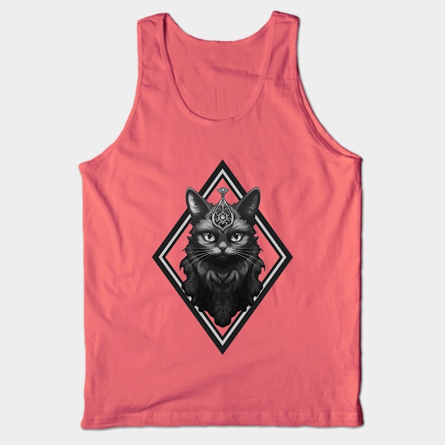 Gothic Cat Tank Top by Dark Night Designs